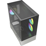 Sharkoon MK7 ARGB mini tower behuizing Zwart | 2x USB-A | 1x USB-C | RGB | Tempered Glass