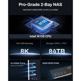 TerraMaster F2-425 Plus nas Wit, 2x 5GbE, HDMI, USB