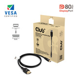 Club 3D MiniDisplayPort naar DisplayPort DP80 bidirectioneel adapter Zwart, 1 meter, Vesa-gecertificeerd