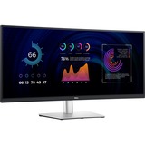 Dell P3424WE 34" Curved UltraWide monitor Zwart/zilver, HDMI, DisplayPort, RJ-45, USB-C