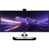 Dell Pro P P3426WEV 34.1" Curved UltraWide monitor Zwart/zilver, Webcam, HDMI, DisplayPort, LAN, USB-C, 100 Hz