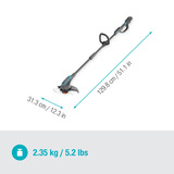 GARDENA PowerTrim 30 18V grastrimmer Grijs/turquoise, Accu en lader niet inbegrepen