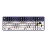 Iqunix F97 Starry Tryst, gaming toetsenbord Donkerblauw/wit, US lay-out, IQUNIX Little Prince, RGB leds, 96%, Hot-swappable, PBT, 2.4GHz | Bluetooth 5.1 | USB-C