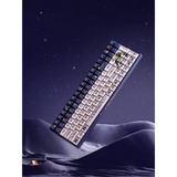 Iqunix F97 Starry Tryst, gaming toetsenbord Donkerblauw/wit, US lay-out, IQUNIX Little Prince, RGB leds, 96%, Hot-swappable, PBT, 2.4GHz | Bluetooth 5.1 | USB-C