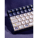 Iqunix F97 Starry Tryst, gaming toetsenbord Donkerblauw/wit, US lay-out, IQUNIX Little Prince, RGB leds, 96%, Hot-swappable, PBT, 2.4GHz | Bluetooth 5.1 | USB-C