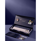 Iqunix F97 Starry Tryst, gaming toetsenbord Donkerblauw/wit, US lay-out, IQUNIX Little Prince, RGB leds, 96%, Hot-swappable, PBT, 2.4GHz | Bluetooth 5.1 | USB-C