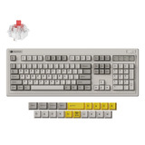 Keychron R6-M1 QMK Wireless Mechanical Keyboard, toetsenbord Grijs, US lay-out, Keychron Super Red, RGB, Cherry PBT, Hot swap, 2.4 GHz / Bluetooth 5.3 / USB-C