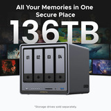 Ugreen NASync DXP4800 Plus Grijs, 1x 2,5GbE, 1x 10GbE, HDMI, USB-C