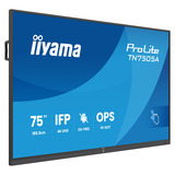 iiyama ProLite TN7505A-B1AG 74.52" 4K Ultra HD Public Display Zwart, VGA, HDMI, DisplayPort, USB-C, Audio, LAN, Touch