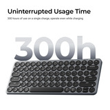 Keychron B3 Pro-K1, toetsenbord Grijs/zwart, US lay-out, Scissor switches, 75%, ABS keycaps, 2.4 GHz / Bluetooth / USB