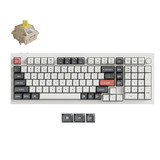 Keychron Q5 Ultra-M3 8K Wireless Custom Mechanical Keyboard Wit, US lay-out (QWERTY), Keychron Silk POM Banana, 96%, RGB, Hot swap, 8K, 2.4 GHz | Bluetooth 5.2 | USB-C