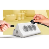 Legrand Bureaublok 3-voudige stekkerdoos met usb Wit (mat), 3x stekker, 2x USB-A, 2x USB-A, tablethouder, 1,5 meter snoer