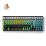 MCHOSE G98 Pro Black Flame Orange Wireless Tri-Mode Custom Mechanical, gaming toetsenbord Zwart, US lay-out, TTC Flame Orange, 98%, RGB, Hot swap, Double-Shot PBT, draadloos / Bluetooth / USB-C