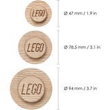 Room Copenhagen LEGO Wooden Wall Hanger Set wandmontage  Eiken, 3-delig