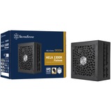 SilverStone HELA 1300R Platinum, 1300W voeding  Zwart, 9x PCIe, kabelmanagement