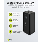 goobay Laptop powerbank Zwart, 20,000 mAh, Power Delivery