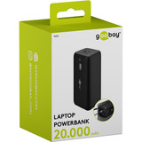 goobay Laptop powerbank Zwart, 20,000 mAh, Power Delivery