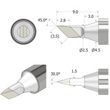iFixit FixHub soldeerpunt, mesvormig, 2,5 mm soldeerbout Zilver