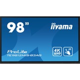 iiyama Prolite TE9812MIS-B3AG 97.5" 4K Ultra HD Public Display Zwart, 4K UHD, Touch, WiFi, VGA, HDMI, USB-C, LAN, Audio