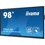 iiyama Prolite TE9812MIS-B3AG 97.5" 4K Ultra HD Public Display Zwart, 4K UHD, Touch, WiFi, VGA, HDMI, USB-C, LAN, Audio