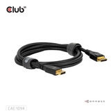 Club 3D Displayport 2.1 VESA DP80 gecertificeerde kabel male-male Zwart, 2 meter, 8K 240Hz, 10K 60Hz, 80Gbps