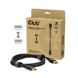 Club 3D Gecertificeerde Displayport 2.1 VESA DP80 kabel Zwart, 2 meter, 8K 240Hz, 10K 60Hz, 80Gbps