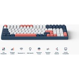 Iqunix F97 Coral Sea Wireless Mechanical Keyboard Donkerblauw, US lay-out (QWERTY), IQUNIX Moonstone, 96%, RGB leds, Hot-swappable, PBT, 2.4GHz | Bluetooth 5.1 | USB-C