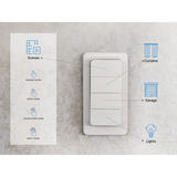 Shelly BLU RC Button 4 ZB afstandsbediening Wit, Bluetooth 5 (LE), Zigbee