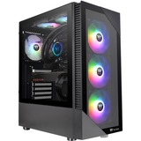 Thermaltake View 200 TG ARGB midi tower behuizing Zwart | 2x USB-A | RGB | Window