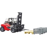 bruder Linde HT160S heftruck met pallet en 3 palletkooien  Modelvoertuig 02513