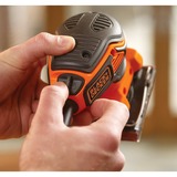 BLACK+DECKER 220W 1/4 vel schuurmachine met handpalmschakelaar KA450-QS vlakschuurmachine Oranje/zwart