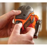 BLACK+DECKER 220W 1/4 vel schuurmachine met handpalmschakelaar KA450-QS vlakschuurmachine Oranje/zwart
