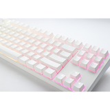 Ducky One 3 Classic Pure White TKL RGB mechanisch toetsenbord Wit, US lay-out (QWERTY), Cherry MX Silent Red, 80% (TKL)	, RGB leds, Double-shot PBT, Hot-swappable, QUACK Mechanics