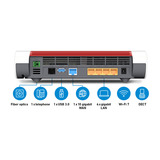 FRITZ! Box 5690 XGS Edition International glasvezel router Wit/rood, Mesh Wi-Fi, 10 Gbit/s