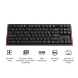 Keychron K1 Ultra 8K Wireless Custom Mechanical Keyboard Zwart, US lay-out (QWERTY), Keychron Milk POM Brown, 80% (TKL), RGB leds, LSA Double-shot PBT, USB-C | 2.4 GHz | Bluetooth 5.2