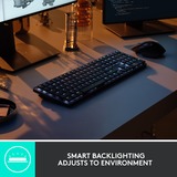 Logitech MX Mechanical toetsenbord Zwart, US-International lay-out (QWERTY), 100%, Bluetooth