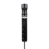 Neomounts DS22-840BL6 Bureaucontactdoos met klem en USB-C en USB-A poorten - Quick-charge 3-voudige stekkerdoos met usb Zwart, 3x stekker, 2x USB-C, 1x USB-A
