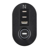 Neomounts DS22-840BL6 Bureaucontactdoos met klem en USB-C en USB-A poorten - Quick-charge 3-voudige stekkerdoos met usb Zwart, 3x stekker, 2x USB-C, 1x USB-A
