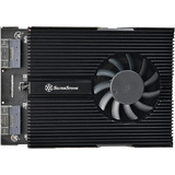 SilverStone SDP13 3,5" Bay naar PCIe NVMe M.2 SSD adapter inbouwframe Zwart, voor 4x M.2 SSD