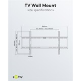 goobay TV wall mount FIXED 43 - 100 inch (109 - 254 cm), max. 70 kg wandmontage  Zwart