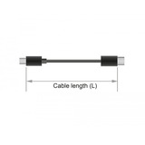 DeLOCK USB-C verlengkabel Zwart, 2 meter