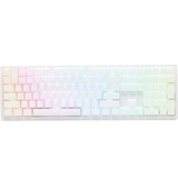 Ducky Zero 6108 Pure White RGB mechanisch gaming toetsenbord Wit, US lay-out (QWERTY), Cherry MX2A Red, 100%, RGB leds, Double-shot PBT, hot swap, 2.4GHz | Bluetooth | USB-C
