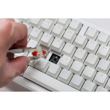 Ducky Zero 6108 Pure White RGB mechanisch gaming toetsenbord Wit, US lay-out (QWERTY), Cherry MX2A Red, 100%, RGB leds, Double-shot PBT, hot swap, 2.4GHz | Bluetooth | USB-C