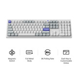 Keychron Q6 HE 8K Magnetic Switch Keyboard, toetsenbord Wit, US lay-out, Keychron Ultra-Fast Lime, RGB, Hot swap, 8K