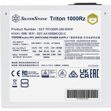 SilverStone Triton 1000Rz, 1000 Watt voeding  Wit, 1x 12-Pin High Power GPU, 4x PCIe, Kabel-Management