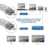 ACT Connectivity USB-C 3.2 Gen2 Active Optical Cable (AOC) aansluitkabel Grijs/zwart, 5 meter