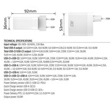 ACT Connectivity USB-C/USB-A lader 65W 3-poorts met Power Delivery PPS, QuickCharge en GanFast Wit