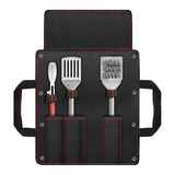 Krafted stalen grillgereedschap accessoire set grillbestek