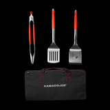 Kamado Joe Krafted stalen grillgereedschap accessoire set grillbestek 3-delig, Inclusief canvas draagtas