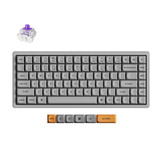 Keychron K2 HE-F1C Concrete Edition, toetsenbord Zwart/houtkleur, US lay-out, Gateron Double-Rail Magnetic Nebula, 75%, RGB leds, OSA double-shot PBT, hot swap, 2.4GHz | Bluetooth 5.2 | USB-C